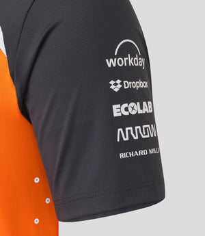 McLaren F1 Men's 2025 Oscar Piastri Team Polo Shirt - Papaya - image 3