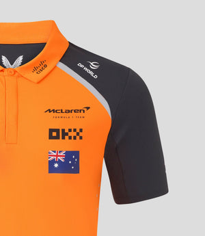 McLaren F1 Men's 2025 Oscar Piastri Team Polo Shirt - Papaya - image 7