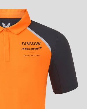 Arrow McLaren Indy Car 2025 Men's Team Polo Shirt - Papaya - image 7