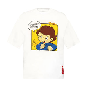 Ayrton Senna F1 Senninha Oversized Cartoon T-Shirt - White - image 1