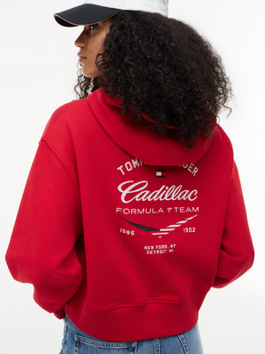Cadillac F1 Racing Women's Boxy Varsity Hoodie - Red - image 4