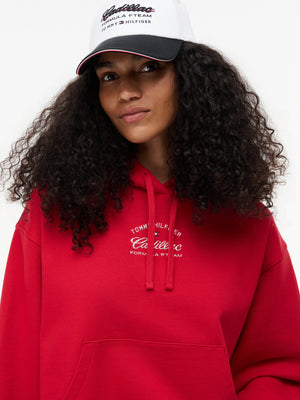 Cadillac F1 Racing Women's Boxy Varsity Hoodie - Red - image 5