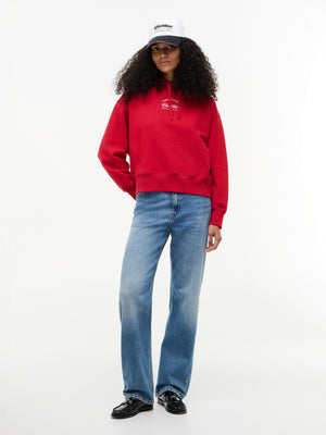 Cadillac F1 Racing Women's Boxy Varsity Hoodie - Red - image 6