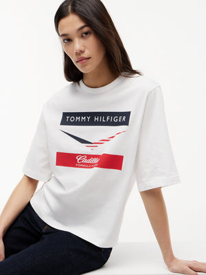 Cadillac F1 Racing Women's Chevron T-Shirt - White - image 3