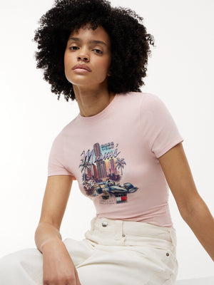 Cadillac F1 Racing Women's Special Edition Miami GP Fitted T-Shirt - Pink - image 4
