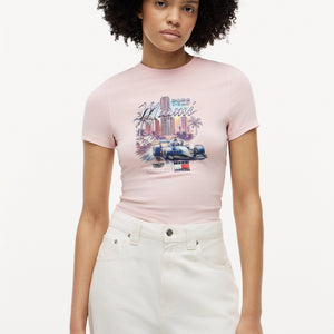 Cadillac F1 Racing Women's Special Edition Miami GP Fitted T-Shirt - Pink - image 1
