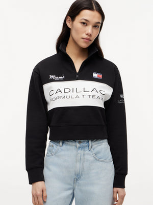 Cadillac F1 Racing Women's Special Edition Miami GP 1/2 Zip Sweatshirt - White - image 1