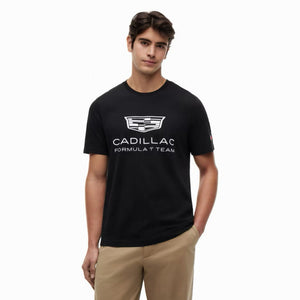 Cadillac F1 Racing Large Shield T-Shirt - Black/White - image 1