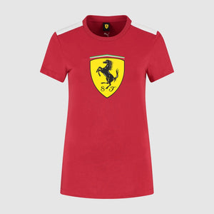 Scuderia Ferrari F1 Women's Large Shield T-Shirt -Dark Cherry - image 1