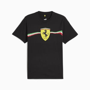 Scuderia Ferrari F1 Men's Puma Big Shield Heritage T-Shirt -Black/White - image 1