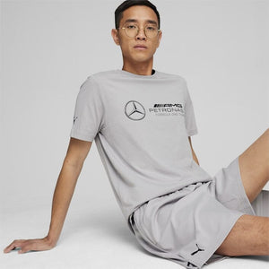 Mercedes Benz AMG Petronas F1 Puma Men's Large Logo T-Shirt - Black/Silver/Green - image 9