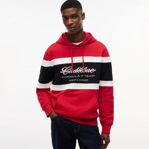 Cadillac F1 Racing Script Hoodie - Gray/Red - image 1