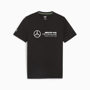 Mercedes Benz AMG Petronas F1 Puma Men's Large Logo T-Shirt - Black/Silver/Green - image 1