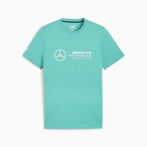 Mercedes Benz AMG Petronas F1 Puma Men's Large Logo T-Shirt - Black/Silver/Green - image 3