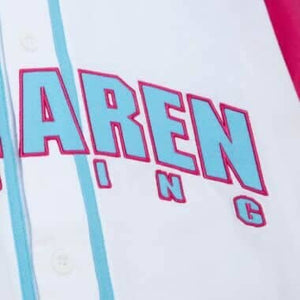 McLaren Racing F1 Special Edition Miami GP Mitchell & Ness Baseball Jersey - Blue/Pink - image 15