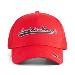 Scuderia Ferrari F1 Puma Race Trucker Hat - Flat Light Gray/Rosso Corsa - image 6
