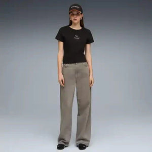 McLaren F1 Women's Core Essentials T-Shirt - Puma Black/White Glow Heather - image 5