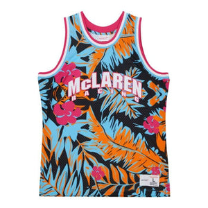 McLaren Racing F1 Special Edition Miami GP Mitchell & Ness Floral Tank Jersey - image 1