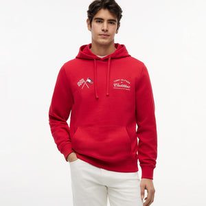 Cadillac F1 Racing Varsity Graphic Hoodie - Red/White - image 3