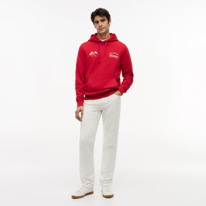 Cadillac F1 Racing Varsity Graphic Hoodie - Red/White - image 4