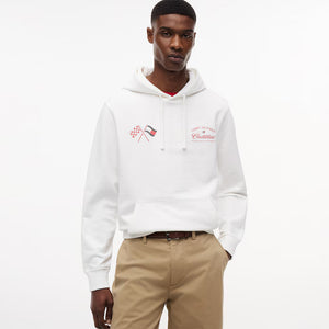 Cadillac F1 Racing Varsity Graphic Hoodie - Red/White - image 8