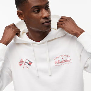 Cadillac F1 Racing Varsity Graphic Hoodie - Red/White - image 7